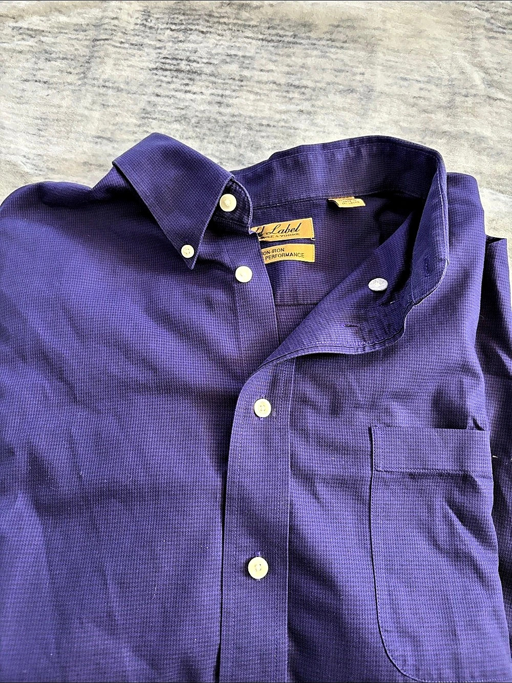 Roundtree & Yorke Gold Label Men's Purple Geometric Shirt Size XL